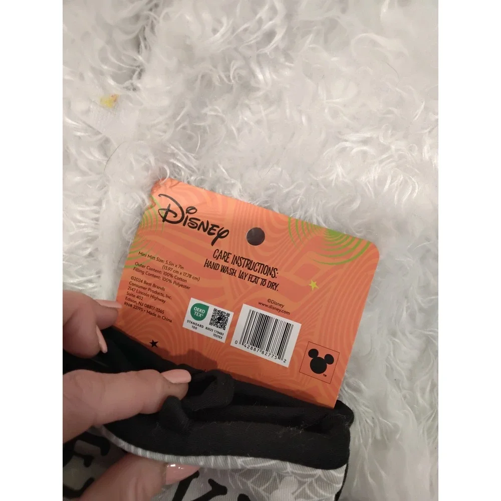 Disney‎ Minnie Mouse Halloween EEK 2 Pack Mini Mitts Gray Orange Spiderweb New